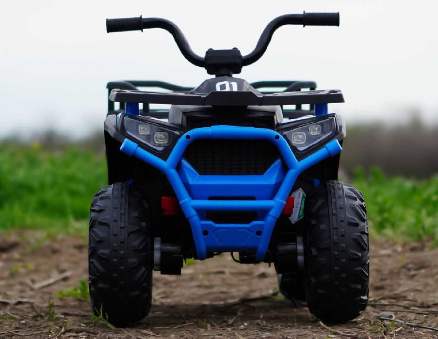 Акумулаторен бъги MINI 4X4 12V,MP3  с меки гуми  с Кожена седалка