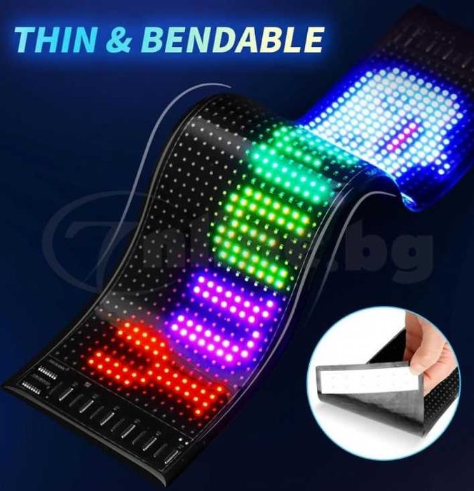 LED превъртаща се реклама стикер за заведение, магазин и за кола