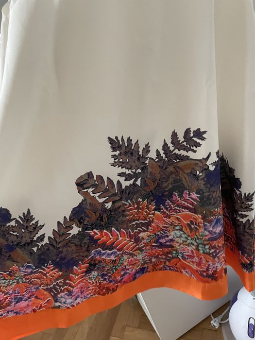 Rochie alba cu print floral