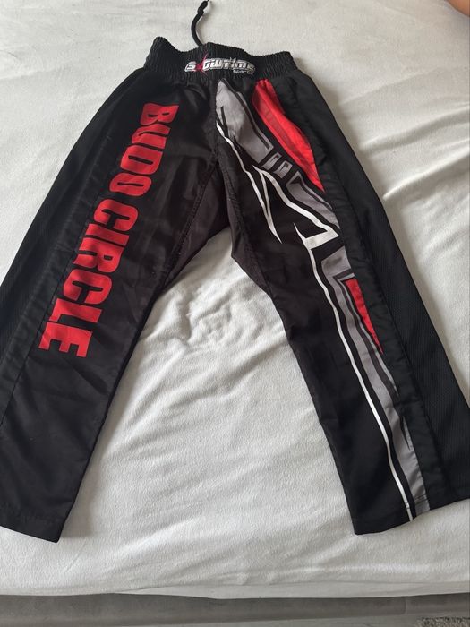 Pantaloni Kickboxing Exxtreme 4XS negru/roșu