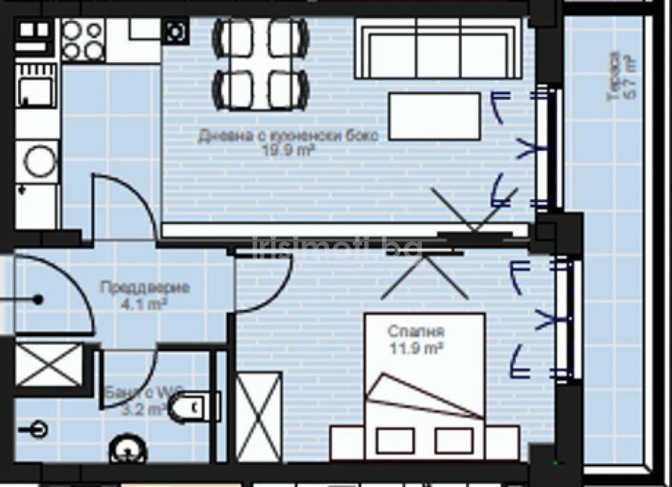 Продава се Двустаен апартамент в София, Малинова долина - 62 кв.м за 1798 €/кв.м - Снимка #11
