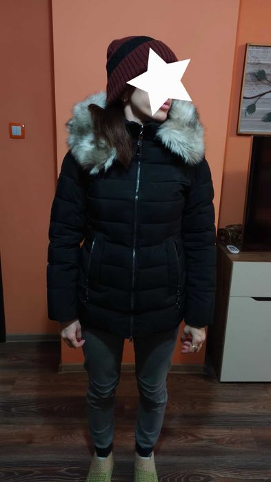 Дамско Зимно дълго яке.Размер S Чисто ново без забележки.