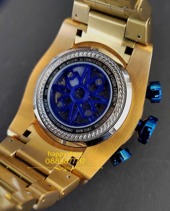 часовник INVICTA Zeus-Reserve Gold 52 mm, Инвикта нов