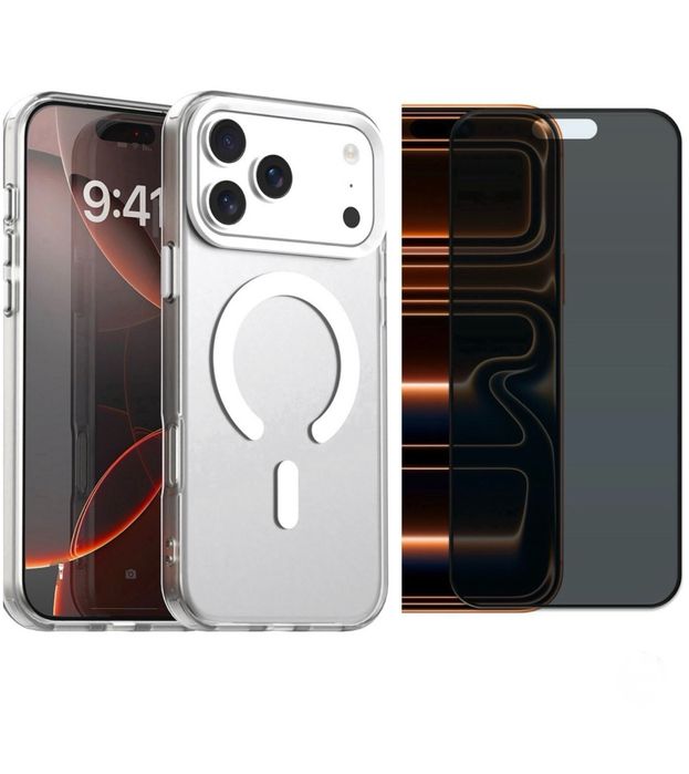 Husa Magsafe Joyroom + Folie Sticla 6D/Privacy Iphone 17 PRO MAX AIR