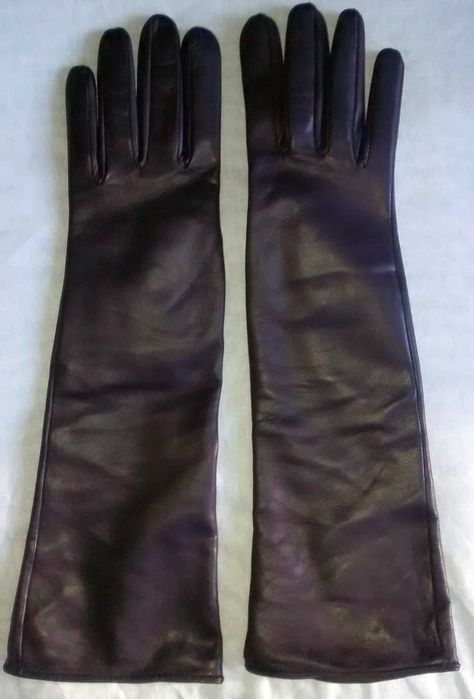 Manusi lungi piele 40 cm, piele nappa, marimea 6.5, 7, 7.5