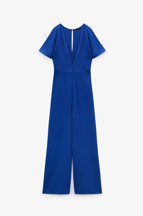 Salopeta Zara marime XS Nou lunga albastru royal