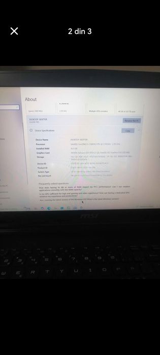 Vand Laptop Gaming MSI