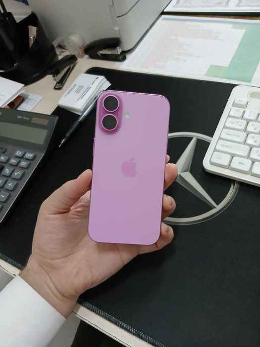 iPhone 16 Pink емкость 94% аёл киши фойдаланган, ҳолати идеал