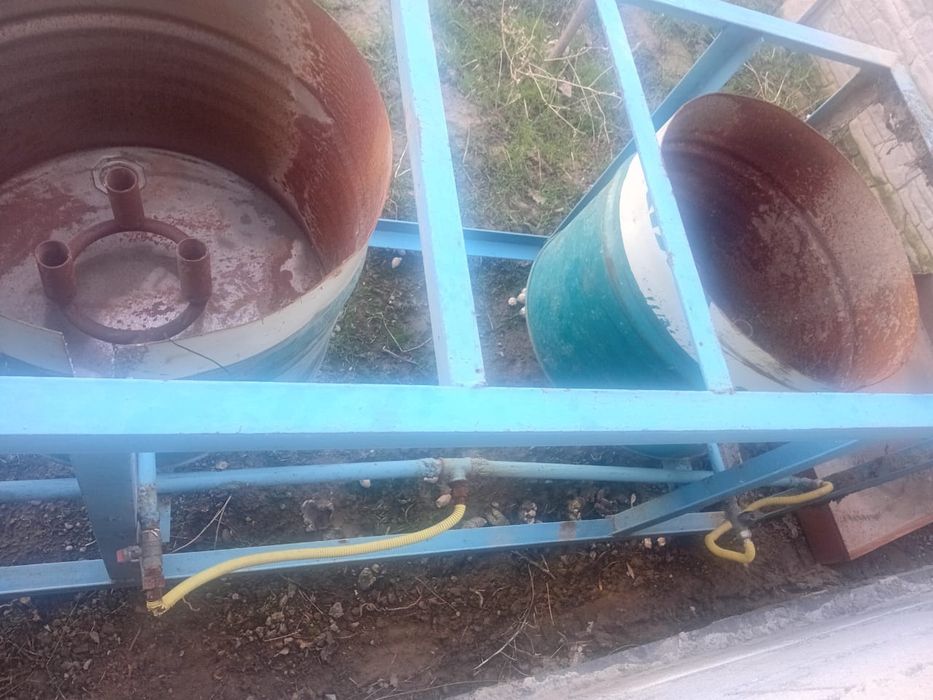 Очаг для казана на газу