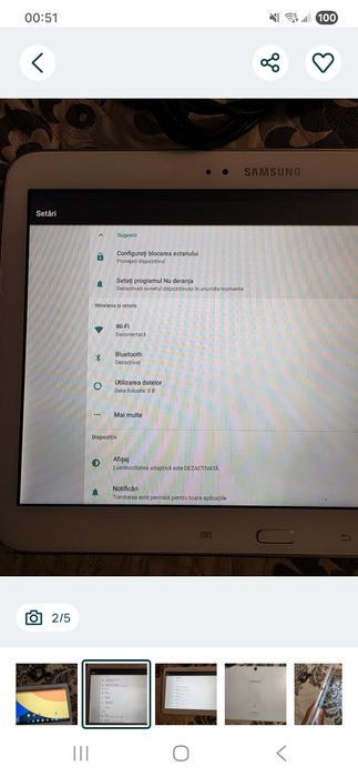 Tableta Samsung Tab 3 10"  wifi si sim perfecta