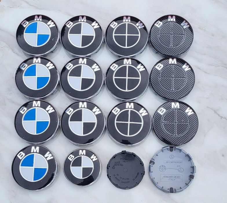 Карбонови Емблеми За BMW / БМВ Карбонова Емблема С Подарък Тапи / BMW