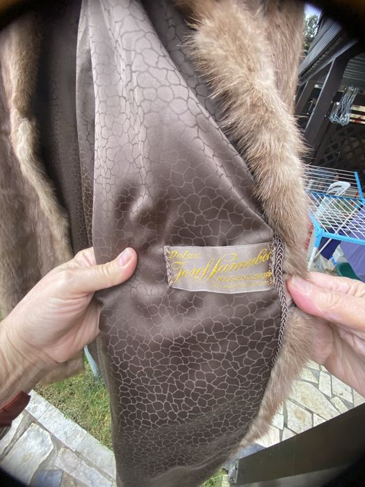 Blana lunga vizon culoare capucino M-L