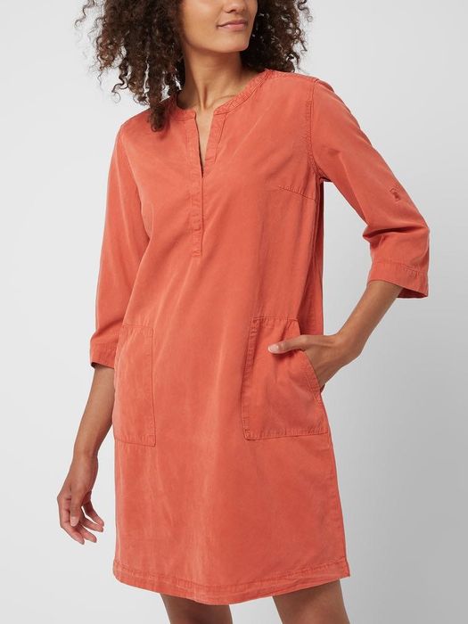Rochie BETTY & CO din lyocell-bumbac de culoare roșu deschis