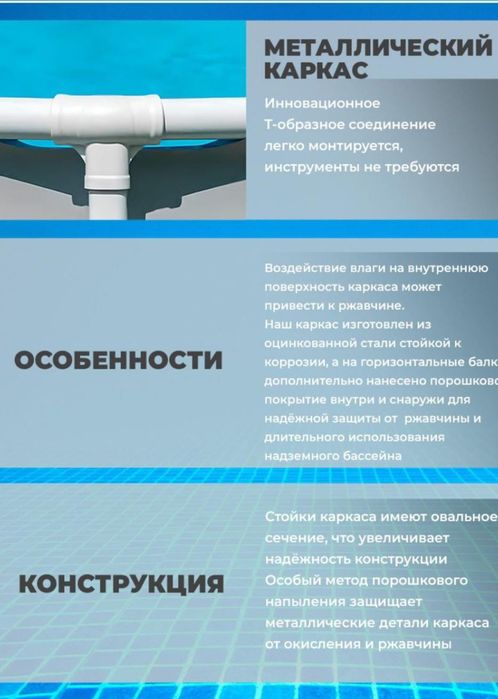 Каркасный бассейн intex