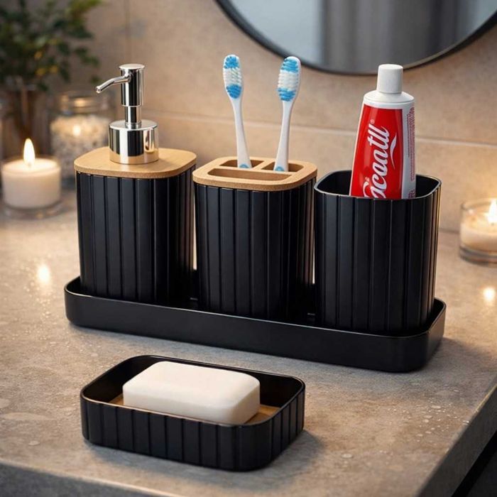 Комплект аксесоари за баня 5 части с табла Cheffinger