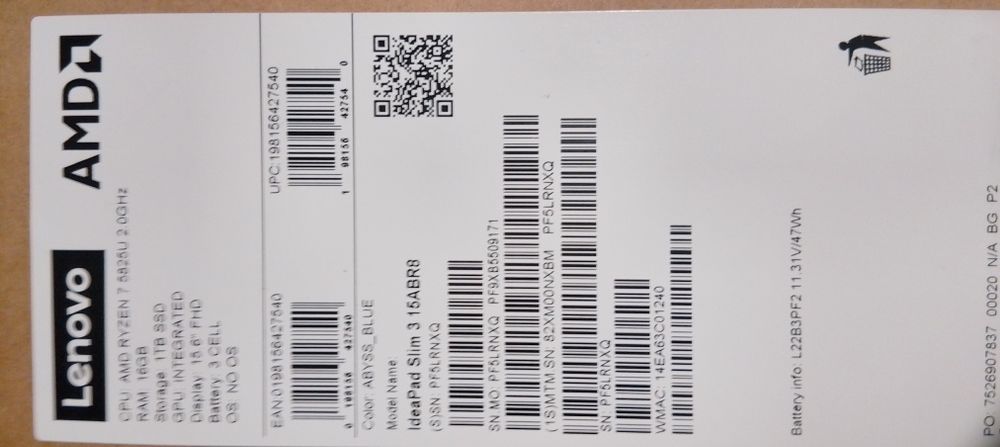 Лаптоп lenovo 15,6