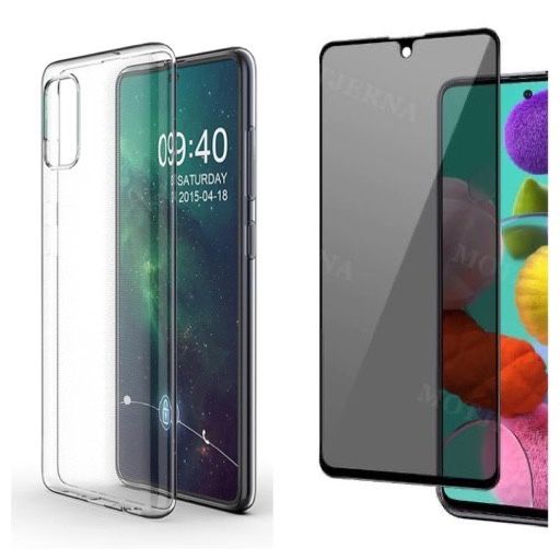 Samsung A51/A52/A53/A54/A55/A56/A57 Husa Silicon Slim TPU + Folie Sticla 6D Privacy