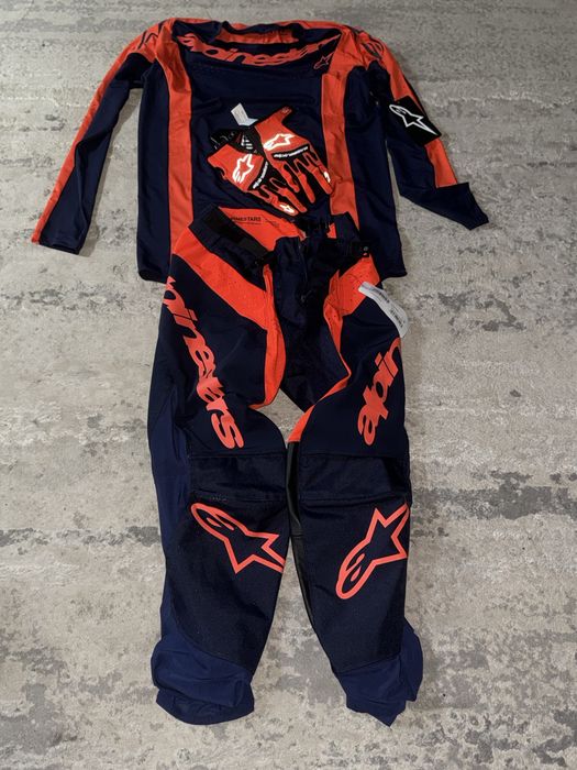 Pantaloni moto Alpinestars Noi - Techstar Arch Pants Night Navy/Hot Orange 30 Motocross pantaloni