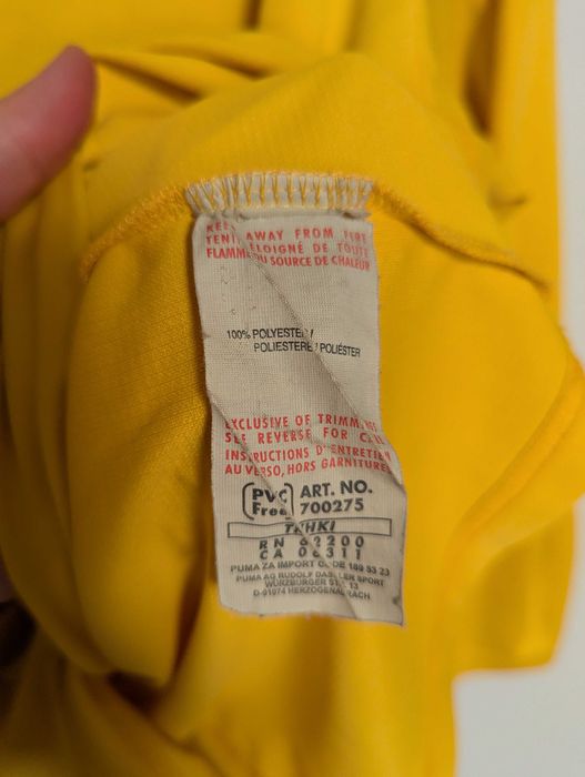 Bluza sport Puma L – galbenă, logo brodat, running training