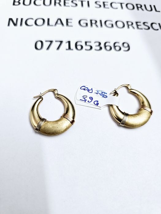 Vand cercei din aur 14 k 3.9 g cod 556
