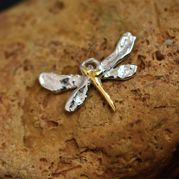 Сребърен медальон 925 „Водно Конче“ със златни акценти