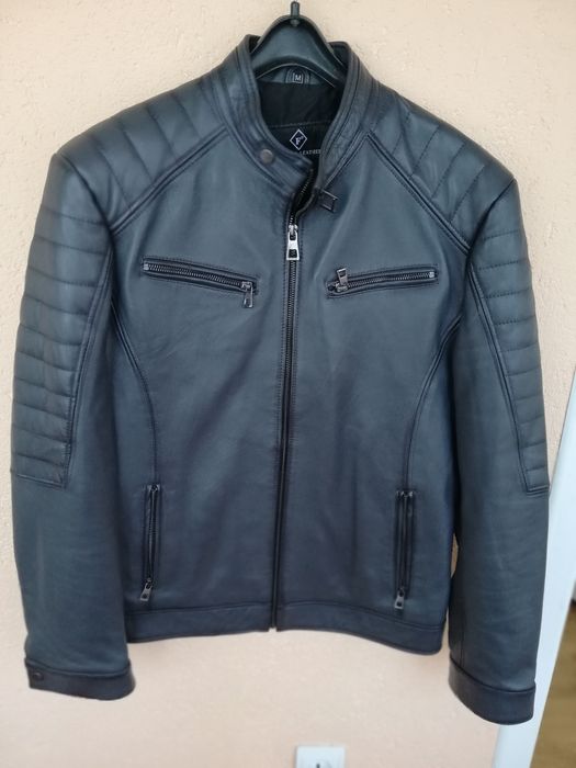 Geaca piele bărbați Natural Leather M