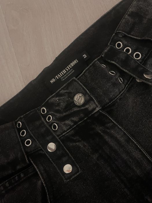 Джинсы NO/FAITH STUDIOS cargo denim black