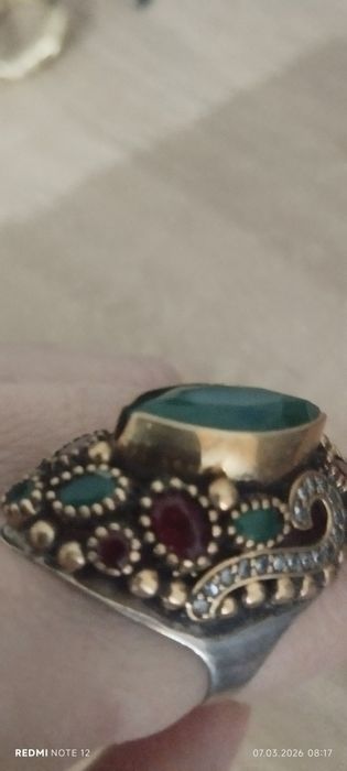 Кольцо с натуральным камнем