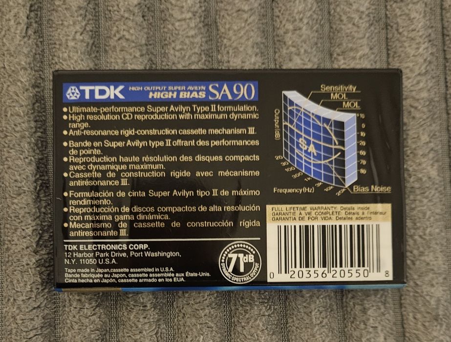 Caseta Audio TDK SA90 USA Japan