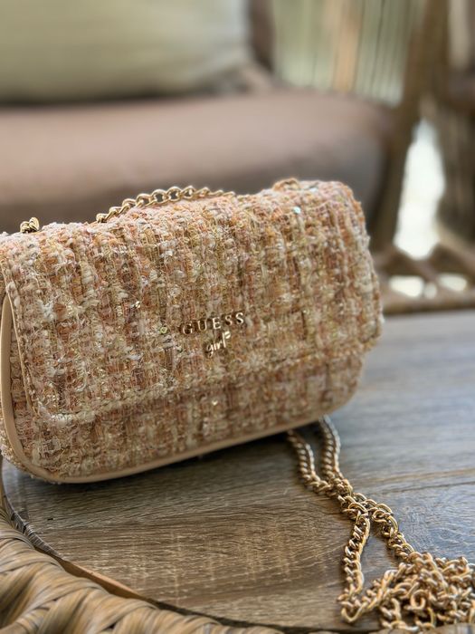 Детска дамска чанта Guess Spark Beige