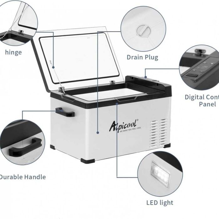 Компресорен хладилник 30 литра фризер Alpicool