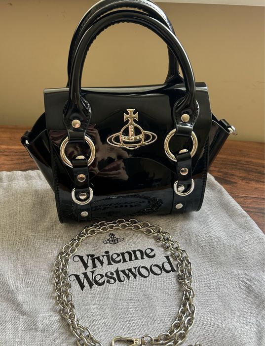 Vivienne Westwood - Чанта / Betty ( Черна с Латексов ефект )