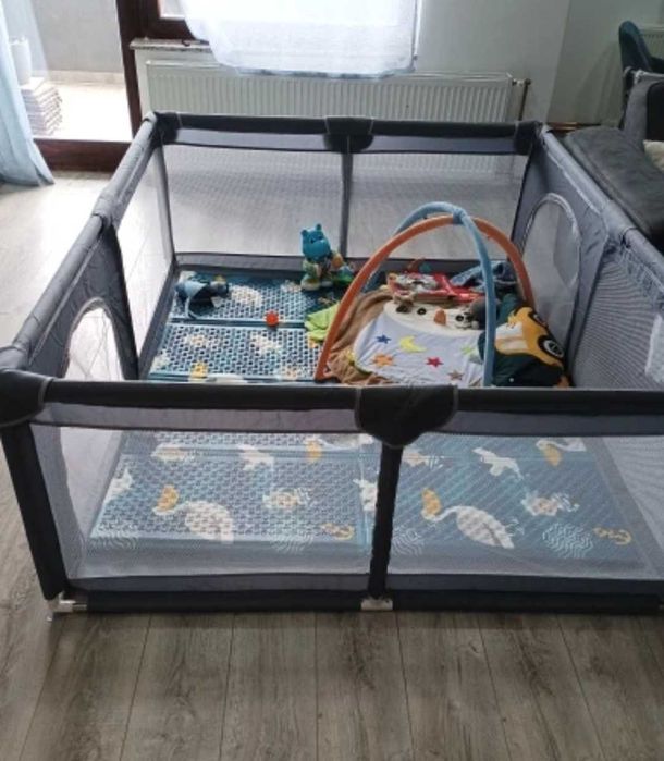 НОВО! Детски кът - КОМПЛЕКТ голяма кошара за игра, килимче, топки