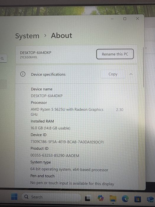 Lenovo L14 Gen 3 An 2024  AMD Ryzen 5 Pro 5620U