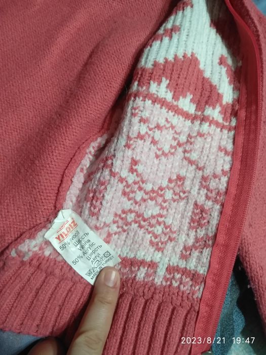 Теплая шерстяная турецкая кофта