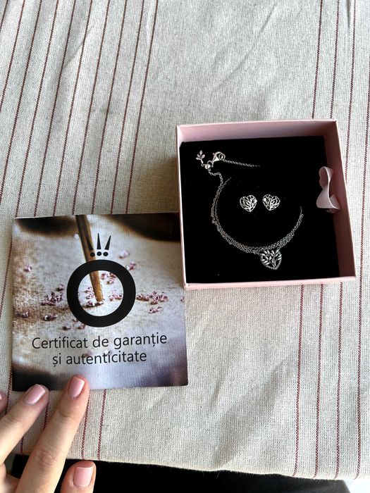 Set cercei si lantisor argint Pandora Copacul vietii/ Copacul Familiei