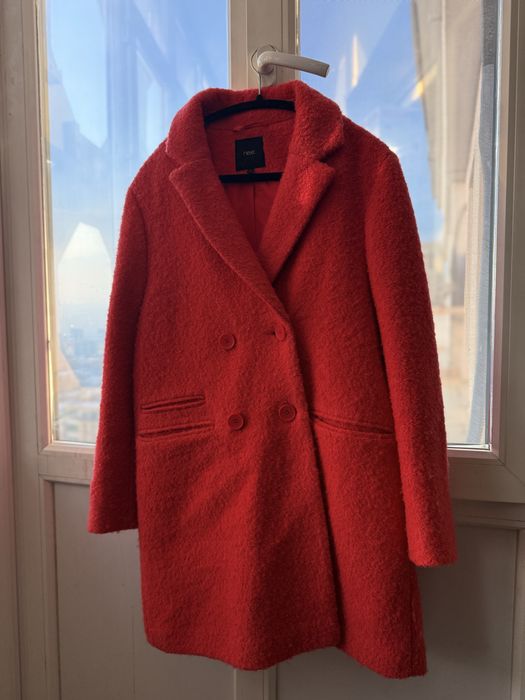 Next пальто красное демисезонное