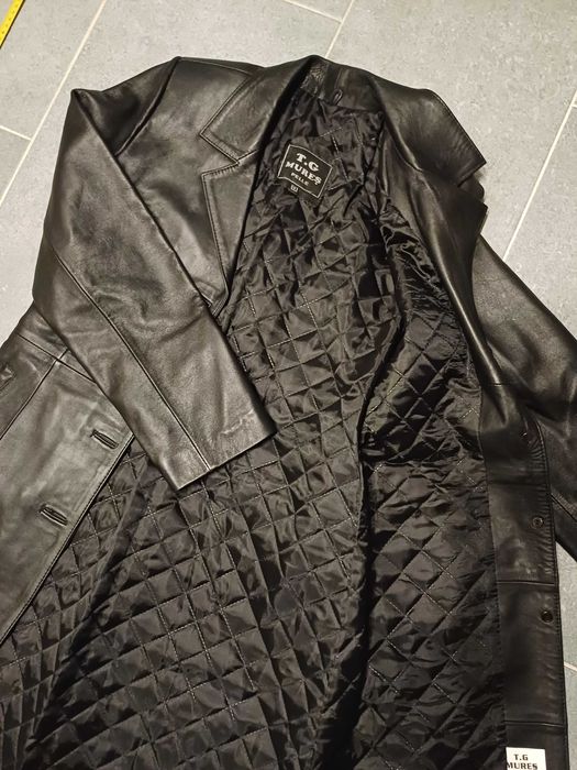 Trenci - palton dama piele de vitel foarte fina, impecabila, NOU