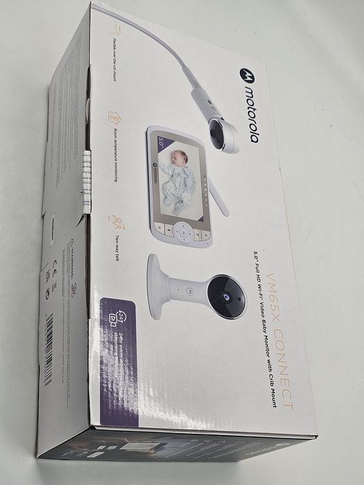 Monitor video pentru copii, Motorola, VM65x, Wi-Fi, Full HD, Alb