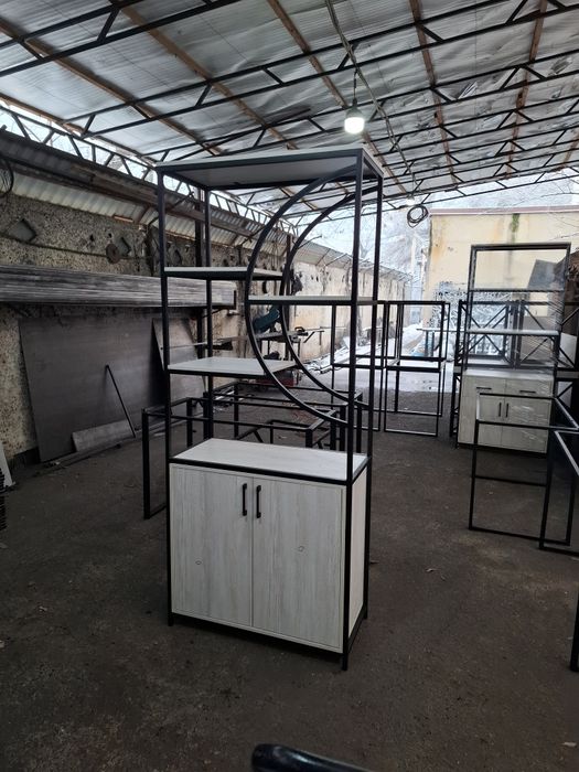 Лофт стелаж ва лофт столлар ишлаб чикарамиз