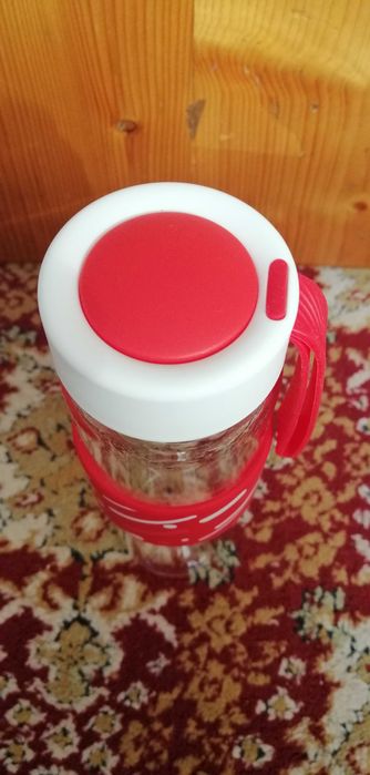 Pahar sticla voiaj cu dop ermetic