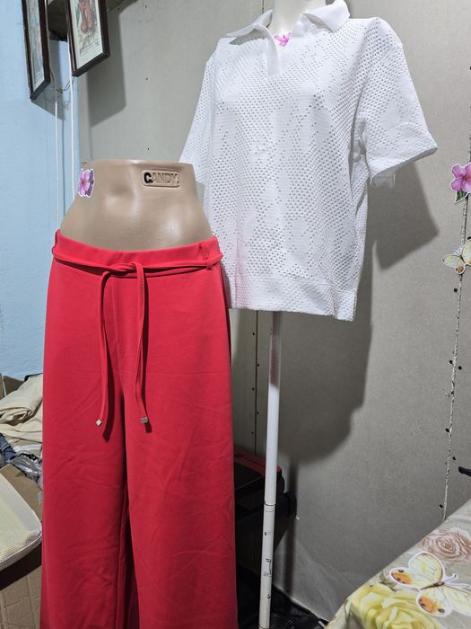 Pantaloni dama bej si corai,  marimi S, L, XL, XXL