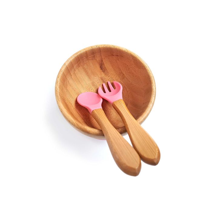 Set diversificare bambus model vulpe, bebelusi si copii 6+ luni