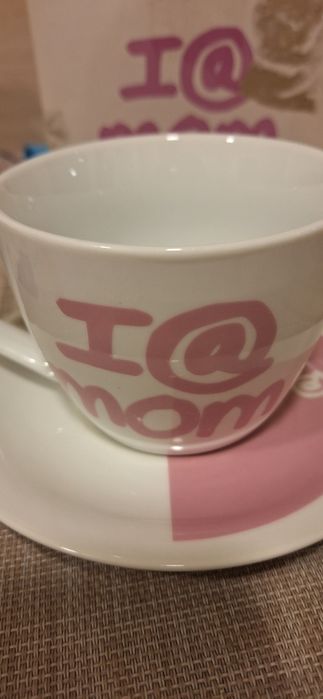 Set farfurie + ceașcă " i love mom"