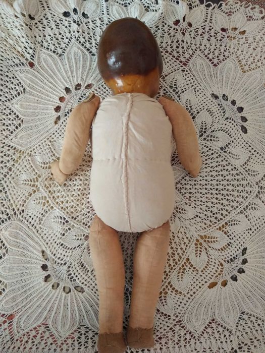 Papusa veche, cap papier mache, 1930