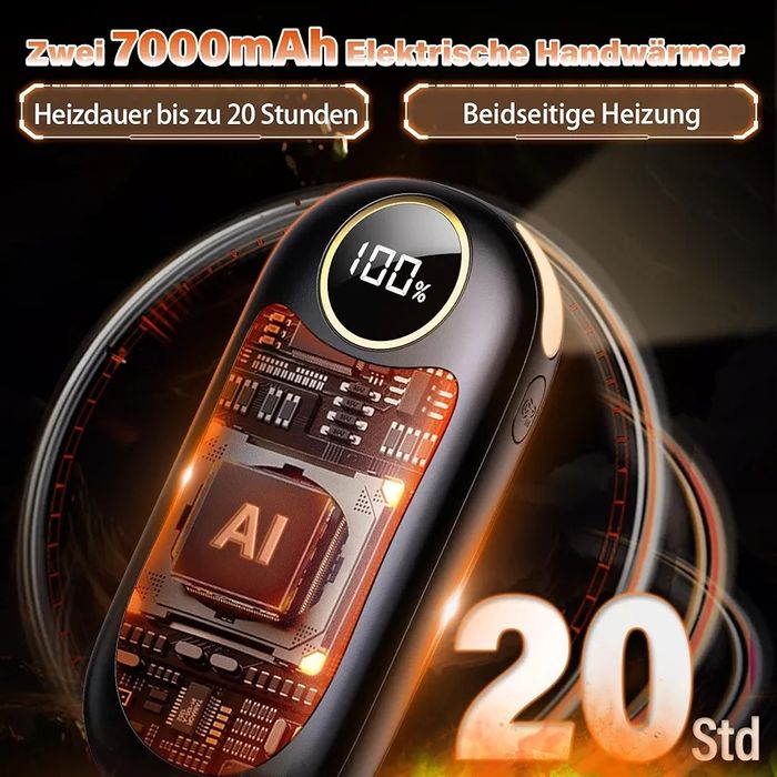 Incalzitoare de maini - set de 2 - 7000 mAh (in total 14000 mAh)