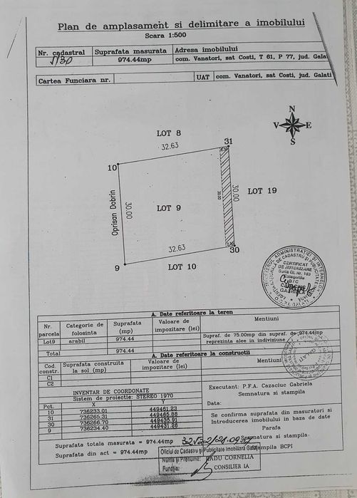Teren de vânzare – Sat Costi, Zona „Casa cu bunici”