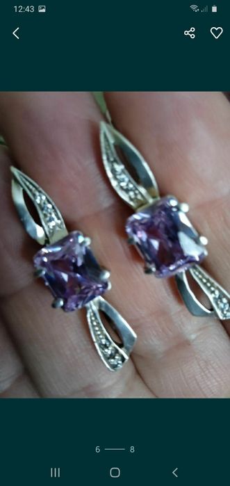 Продам кулон серебряный и серьги