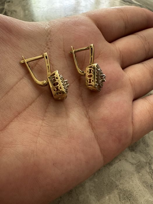 Золотые серьги 585 проба