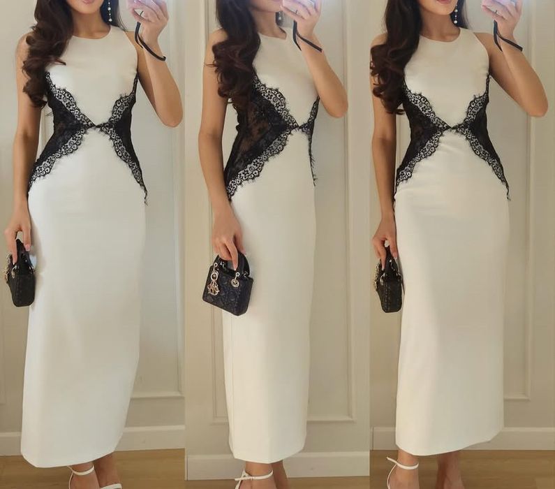 платье вечерний (белое платье)